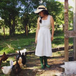 FYI: I do not usually farm in white dresses.